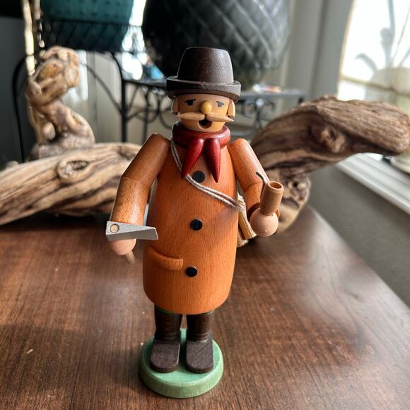 New Erzgebirge Incense Wooden Handmade German Figure smoker forest worker - Picture 2 of 9